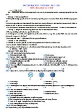 Ôn tập học kì 1 Hóa học Lớp 10 (Sách Chân trời sáng tạo) - Năm học 2022-2023